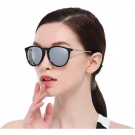 Round sunglasses for women Men Metal Round Shades Male Sun Glasses Women - C1-black - CL18WZUOQG8 $26.55
