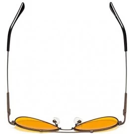 Aviator Anti Blue Light Glasses for Kids Computer Eyeglasses Pilot Style Memory Frame - Brown-m - CH18IRCLARI $25.20