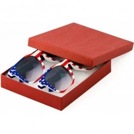 Wrap Men Women Sunglasses Pop Color Frame Mirror Lens Gift Box Set - Assorted - CX11L0Y19H5 $8.39