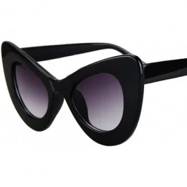 Cat Eye Sexy Retro Cat Eye Sunglasses Female Sun Glasses for Women Accessories Summer (full black) - CG18DYK5SK6 $18.71