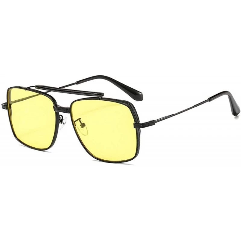 Square Vintage Gold Alloy Womens Sunglasses 2020 Square Pilot Luxury Gradient Style Sunglasses Ladies Shades UV400 - CH194CEA...