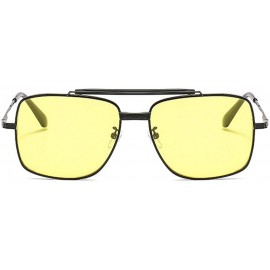 Square Vintage Gold Alloy Womens Sunglasses 2020 Square Pilot Luxury Gradient Style Sunglasses Ladies Shades UV400 - CH194CEA...