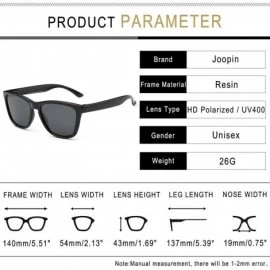 Rectangular Unisex Polarized Sunglasses Men Women Retro Designer Sun Glasses - Black Pro Simple Packaging - C918ET39S67 $13.21