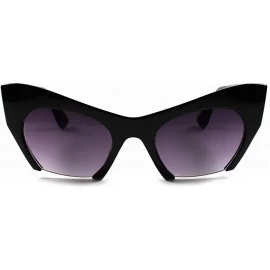 Cat Eye Stylish Designer Celebrity Vintage Retro Womens Hot Cat Eye Sunglasses - Black - CX189ANX8DK $11.24