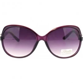 Butterfly Womens Sunglasses Classic Oversize Round Butterfly Frame - Purple - CE11OJ9TRWH $8.28