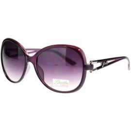 Butterfly Womens Sunglasses Classic Oversize Round Butterfly Frame - Purple - CE11OJ9TRWH $8.28