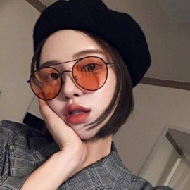 Aviator Round Sunglasses Women Men Retro Aolly Women Sun Glasses Men Ladies Eyewear 4 - 8 - CZ18XE0R5R7 $8.48