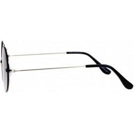 Rimless Round Circle Frame Sunglasses Womens Full Lens Rear Rim Fashion - Silver (Smoke) - C01877IRQX8 $12.34