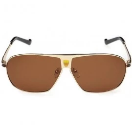 Aviator Army Quality Sunglasses Stable Frame Explosion Proof Lens Aviator 62mm - Gold/Brown - CT1218U3X5B $17.25