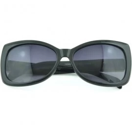 Oversized Women's Fashion Kitten Retro Cat Eye Sunglasses - Black Gold - CV129KB5F1F $16.19