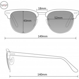 Wayfarer Vintage Inspired Classic Half Frame Horn Rimmed Clear Lens Glasses - Shiny Chestnut Brown - CB12FWSPRS1 $12.26