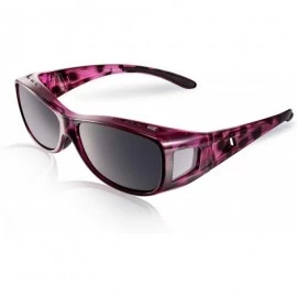 Sport Fit Over Sunglasses For Women - Polarized Fitover Sunglasses - Purple Leopard - CA186DTIWNI $15.94