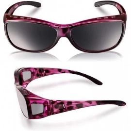 Sport Fit Over Sunglasses For Women - Polarized Fitover Sunglasses - Purple Leopard - CA186DTIWNI $15.94
