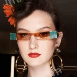 Square Small Square Polarized Sunglasses-Fashion Vintage Shade Glasses-Siamese Lens - C - C11905XYUHY $26.34