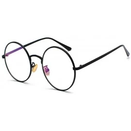 Oversized Men's Sunglasses Fashion Round Eyeglasses Metal Frame Women Driving Sun Glasses UV400 Protection Eyewear - CW18X9IW...