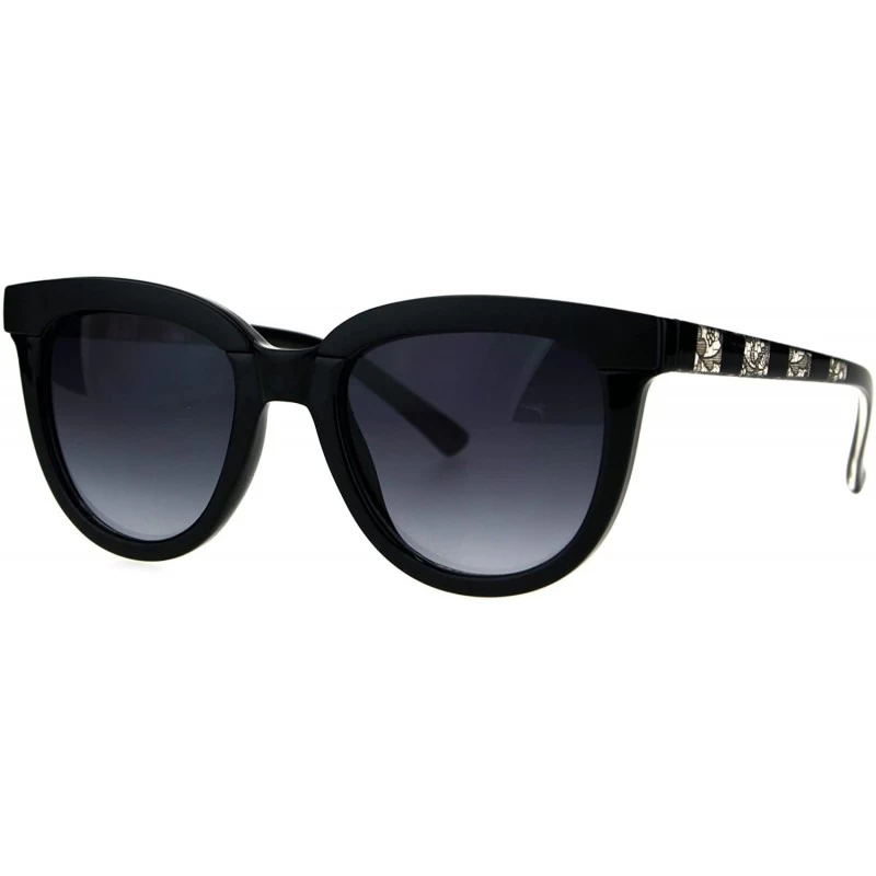 Square Womens Designer Fashion Sunglasses Stylish Chic Trendy Shades UV 400 - Black Lace - CG1876D442K $10.23