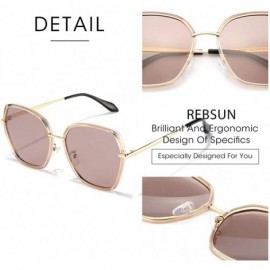 Oversized Oversized Sunglasses for Women Polarized Black Big Sun Glasses Fashion Designer Square Shades UV Protection - CR18R...