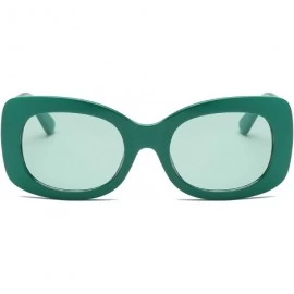 Square Women Retro Vintage Fashion Square Oversized Sunglasses - Green - C618I629Q8N $10.28