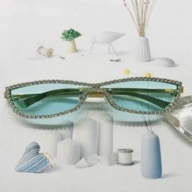 Rimless Diamond Sunglasses Vintage Rimless Eyeglasses - Green - CL198G7NLM7 $15.09