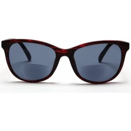 Wayfarer Bifocal Reading Sunglasses Fashion Readers Sun Glasses for Men and Women - Burgundy - CH12EDR015L $25.43