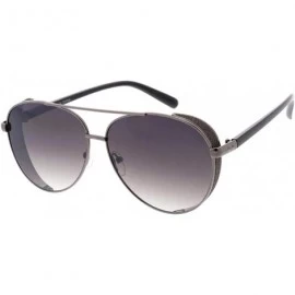 Aviator Retro Fashion Sophisticate Aviator Sunglasses S27 - Black - CA1929AH4Z3 $12.08