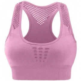 Sport Air Permeable Cooling Summer Sport Yoga Wireless Bra - D-pink - C718UD5SHX7 $22.29