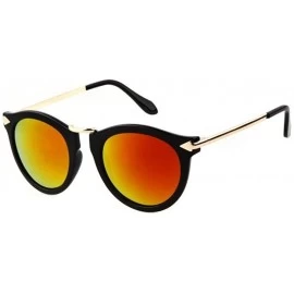 Rimless Women Retro Round Coating Sunglasses Vintage Glasses Metal Arrow Sunglass - Red - CM17AZAMHDZ $8.69