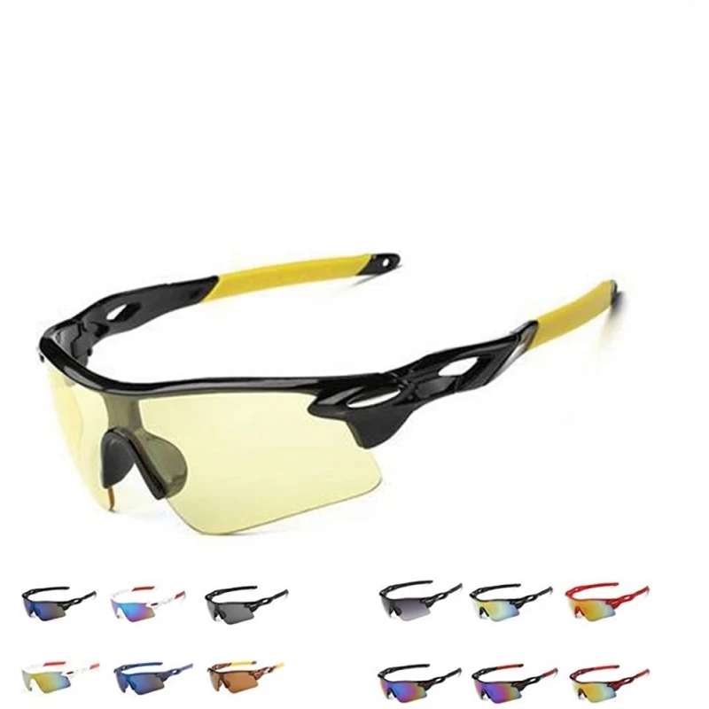 Sport Polarized Sunglasses Men Explosion Proof Baseball - Yellow Frame Night Vision Goggles - C9190DZUWC5 $12.92