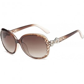Oversized Vintage Infinity Sunglasses for Women Plate Resin UV 400 Protection Sunglasses - Brown a - CD18SAS2TZ2 $34.01