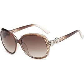 Oversized Vintage Infinity Sunglasses for Women Plate Resin UV 400 Protection Sunglasses - Brown a - CD18SAS2TZ2 $28.99
