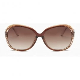 Oversized Vintage Infinity Sunglasses for Women Plate Resin UV 400 Protection Sunglasses - Brown a - CD18SAS2TZ2 $13.53
