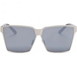 Aviator Large Aviator Oversized Women Men Metal Sunglasses Fashion Designer Colored Lens - CG12NV2JATB $21.54