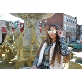 Aviator Large Aviator Oversized Women Men Metal Sunglasses Fashion Designer Colored Lens - CG12NV2JATB $21.54