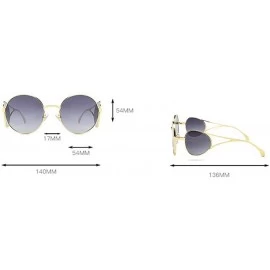 Goggle 2020 new punk round sunglasses women clear four lens glasses brand designer men goggles shades uv400 - Blue - C3198KCH...