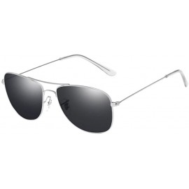 Sport Mens Womens Metal Frame Sunglasses Ocean Color Unisex Eyeglasses for Summer - Silver&gray - CL1808Q52A8 $28.30