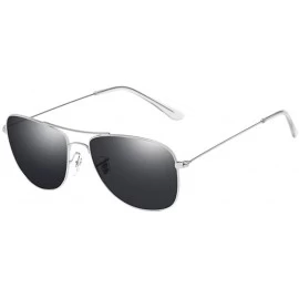 Sport Mens Womens Metal Frame Sunglasses Ocean Color Unisex Eyeglasses for Summer - Silver&gray - CL1808Q52A8 $24.59