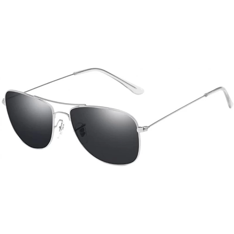 Sport Mens Womens Metal Frame Sunglasses Ocean Color Unisex Eyeglasses for Summer - Silver&gray - CL1808Q52A8 $12.80