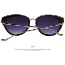 Aviator Fashion Women Cat Eye Sunglasses Alloy Frame Brand Designer Sunglasses C03 Pink - C03 Pink - CE18XE0O694 $9.93