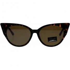 Butterfly Womens Fashion Sunglasses Butterfly Cateye Frame Slim Design UV 400 - Dark Tort (Brown) - C518KIA7GOD $19.28