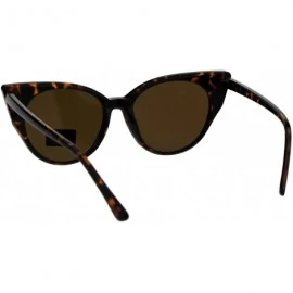 Butterfly Womens Fashion Sunglasses Butterfly Cateye Frame Slim Design UV 400 - Dark Tort (Brown) - C518KIA7GOD $12.08