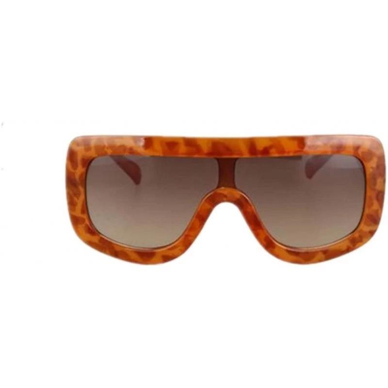 Goggle Women Vintage Unique UV400 Sunglasses Large Frame Sun Glasses Eyewear - Yellow Leopard - CA183QRI89D $11.02