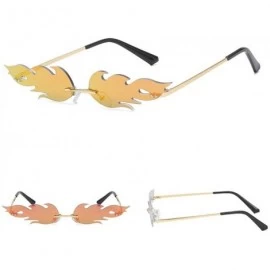 Sport Women 's Fashion Sunglasses-Irregular Shape Sun Glasses Eyewear for Women Men - Metal Frame - D - CU199U588O6 $7.86