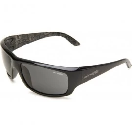 Wrap mens An4166 Cheat Sheet Rectangular Sunglasses Rectangular Sunglasses - Black/Grey - CK118JT780V $71.31