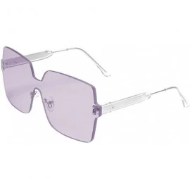 Aviator New Women Vintage Big Frame Sunglasses Fashion Solid Color Transparent Radiation Protection Sunglasses - B - CT18ST2G...