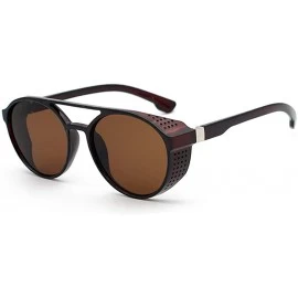 Oval Retro Steampunk Sunglasses for Men Women Gothic sunglasses oval plastic sunglasses - 2 - CP1945Q2UXD $26.93