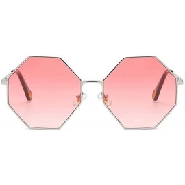 Oversized Women Oversized Polygon Sunglasses Sun Glasses Vintage Fashion Female Metal Frame Square Eyewear - CK19034RN9Q $23.87