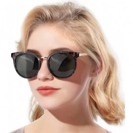 Oversized Polarized Mirrored Sunglasses for Women Oversized Round Frame UV400 Protection Lens - C818RIW69MG $33.92