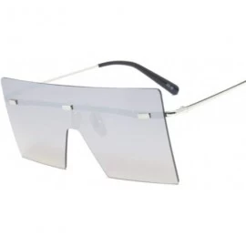 Oversized Oversized Brown Sunglasses Women Retro Vintage Sunglasses Big Shades Eyewear - C3 Silver - C818TYI24DL $41.28