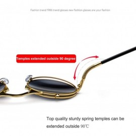 Goggle Vintage John Lennon Sunglasses Flip Up Round Lens Metal Frame - Glasses Gold Frame/Green Lens - C218X0MYK7E $8.03