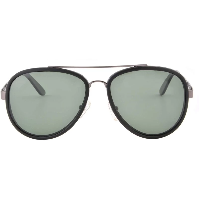 Aviator Pilot Frame for Men Shortsighted Polarized Sunglasses Cutomized Distance Eyeglasses for Reading-PGJS5002 - C41934CGKK...